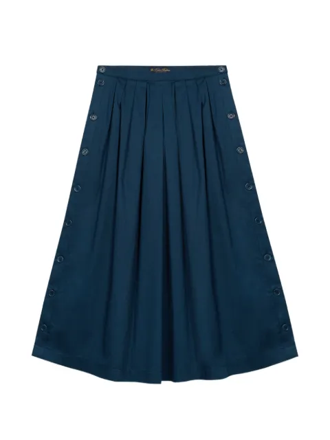 Brooks Brothers pleated buttoned midi skirt
