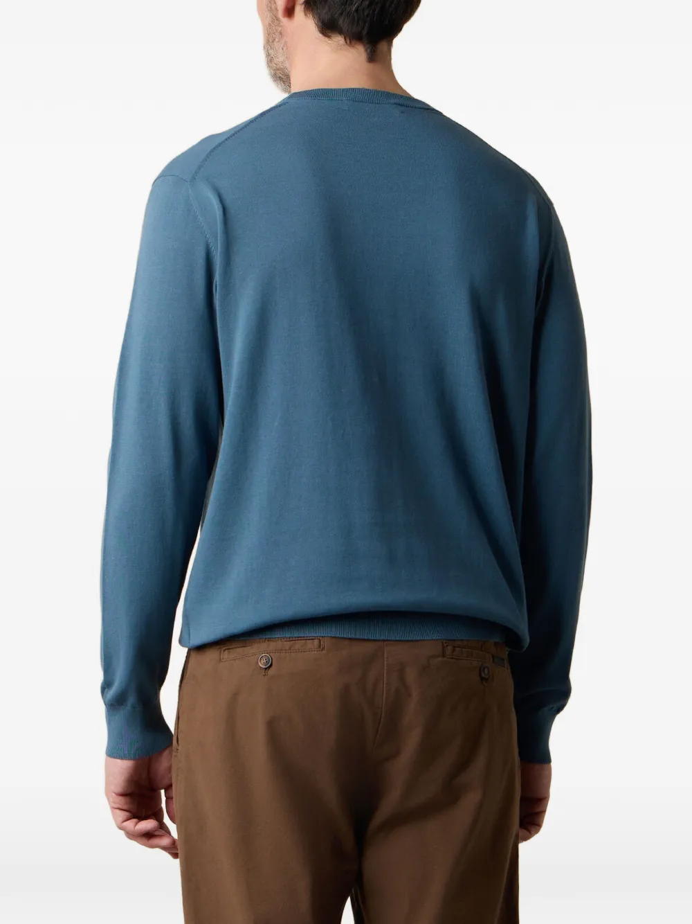 Brooks Brothers Trui met ronde hals Blauw