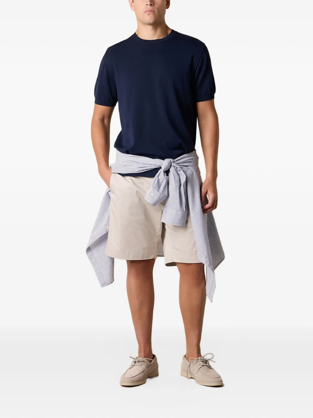 Brooks Brothers T-shirt met ronde hals Blauw