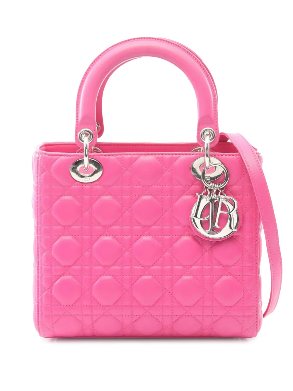 Christian Dior Pre-Owned 2010-2025 Medium Cannage Lady Dior satchel - Rosa
