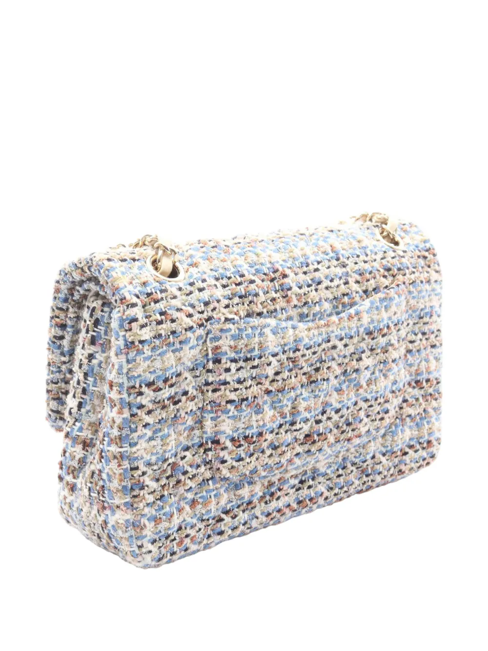2019 Medium Classic Tweed Double Flap Shoulder Bag