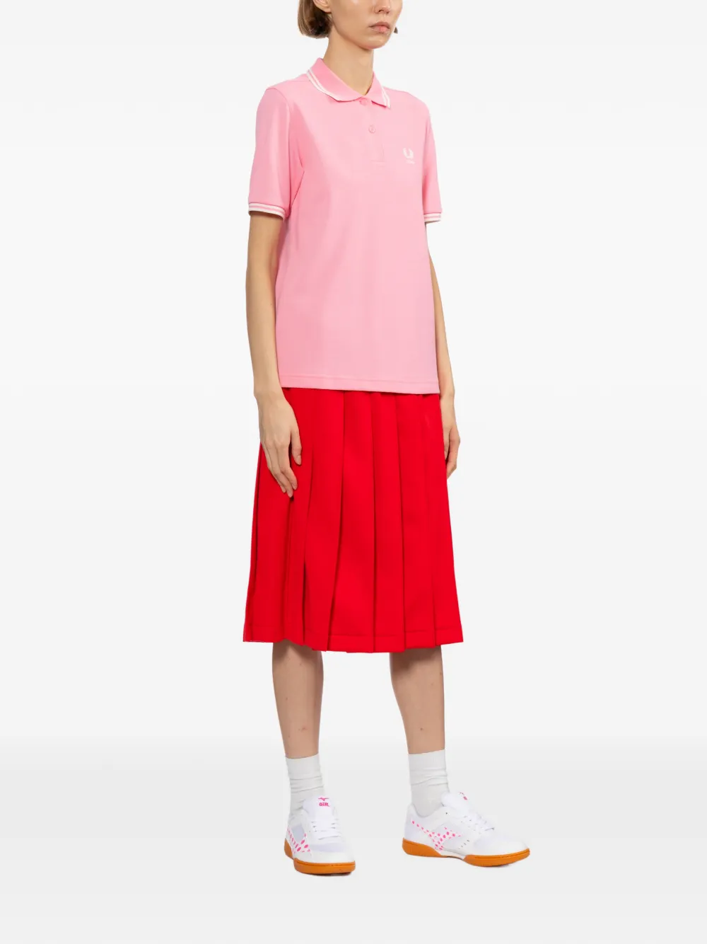 Comme Des Garçons Girl Poloshirt met korte mouwen Roze