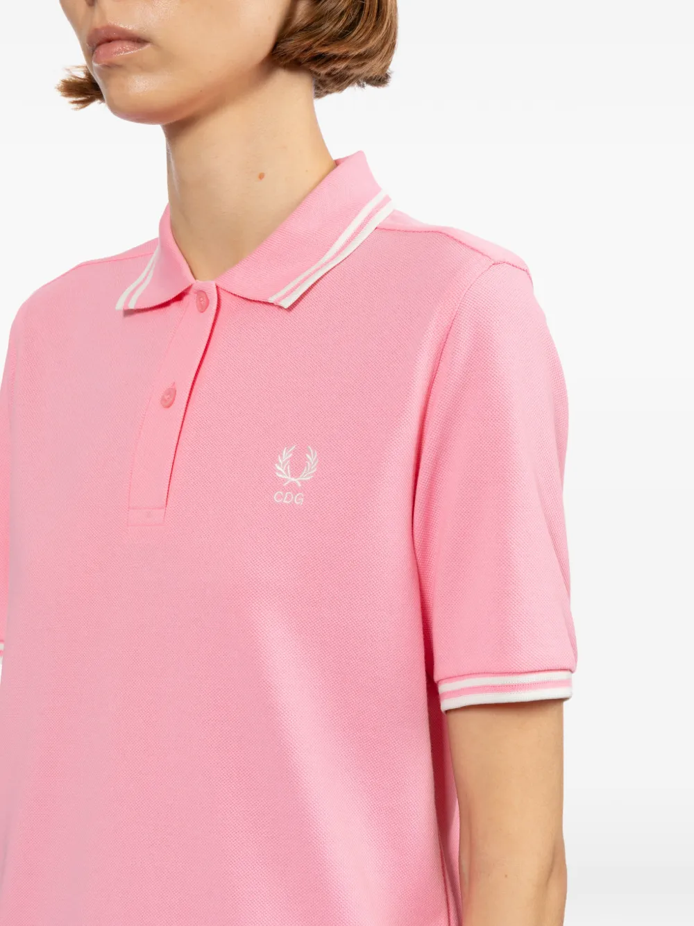 Comme Des Garçons Girl Poloshirt met korte mouwen Roze