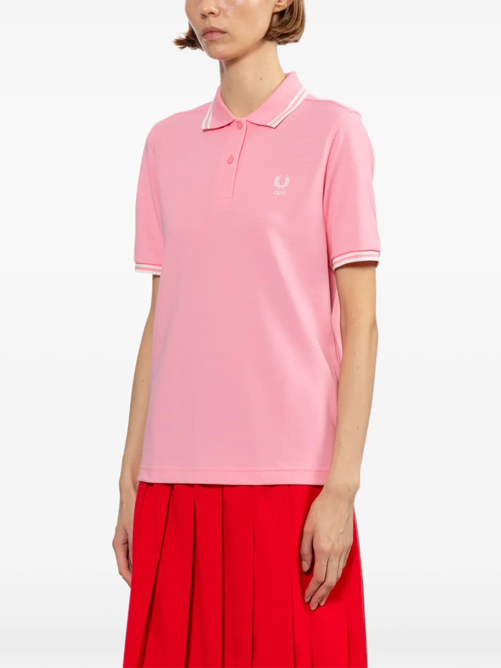 Comme Des Garçons Girl Poloshirt met korte mouwen Roze