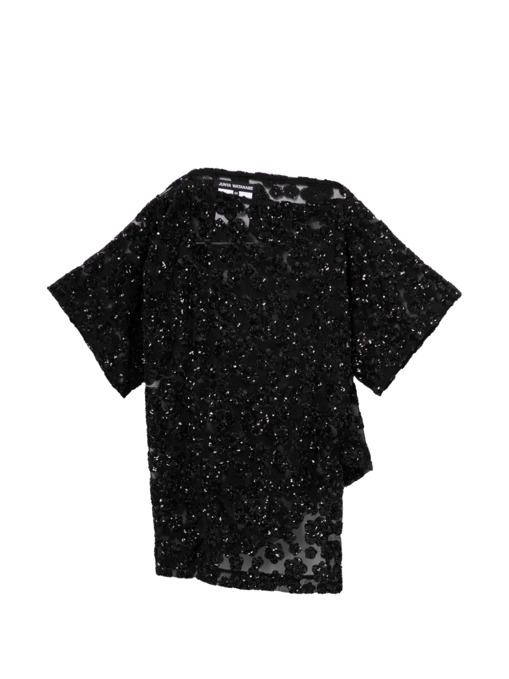 Junya Watanabe Top con paillettes - Nero