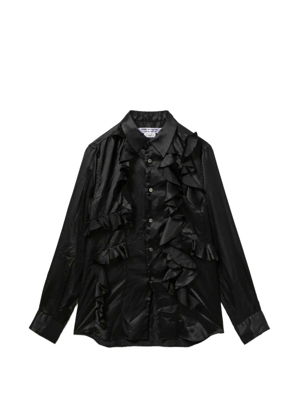 Comme Des Garçons Comme Des Garçons Camicia con ruches - Nero