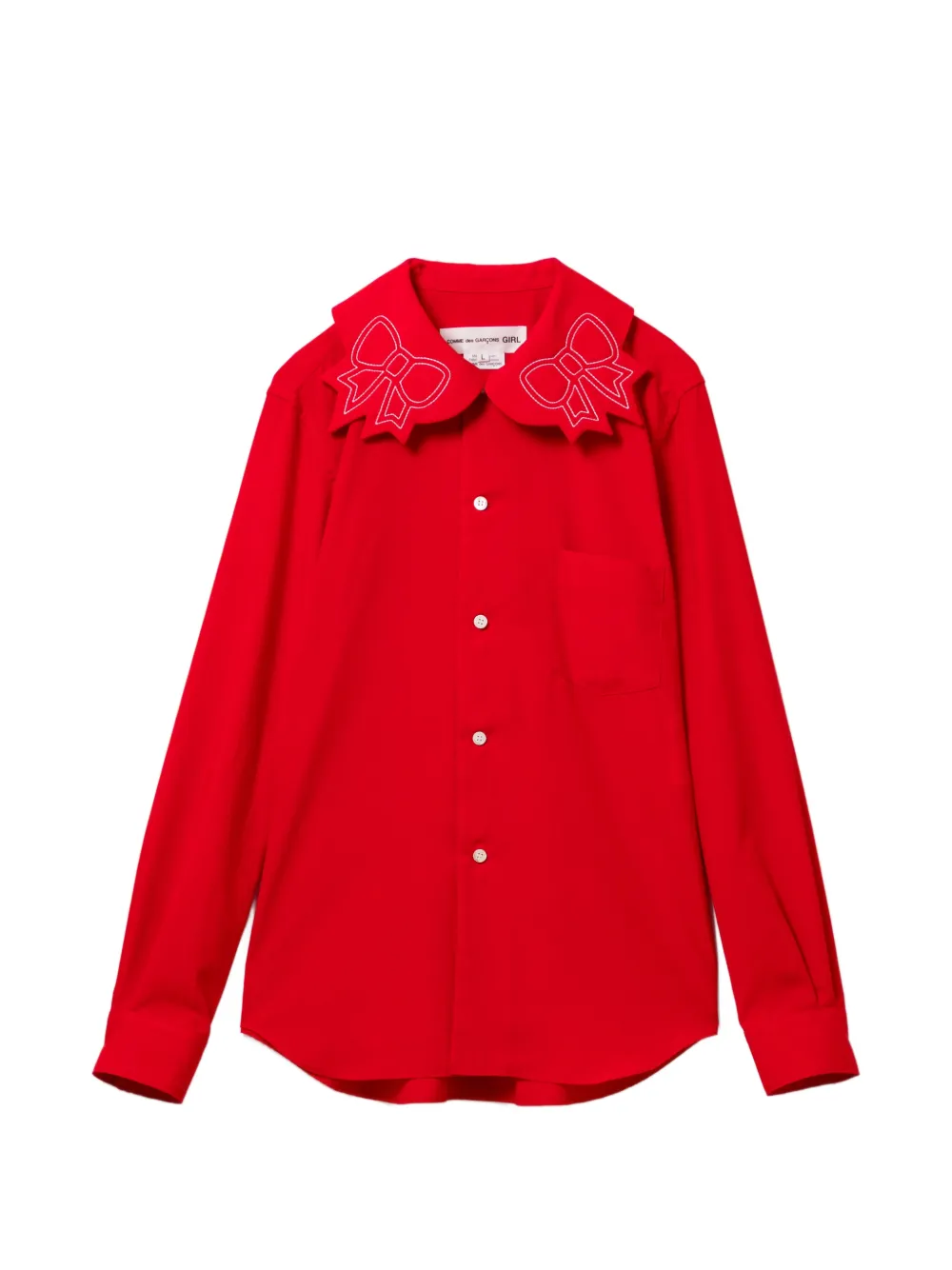 Comme Des Garçons Girl Camicia con ricamo - Rosso