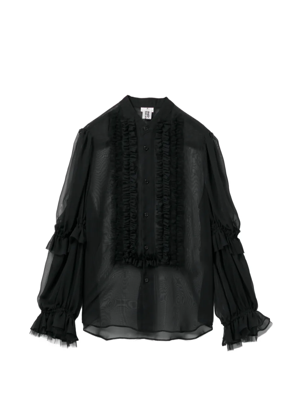 Noir Kei Ninomiya Blusa con ruches - Nero