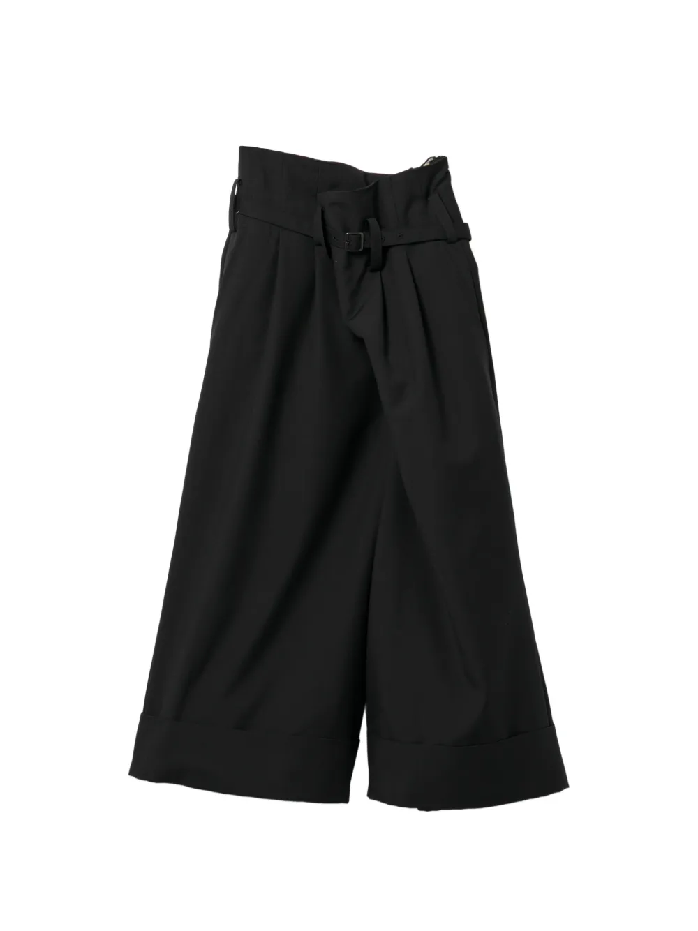 Junya Watanabe Pantaloni con cintura e pieghe - Nero