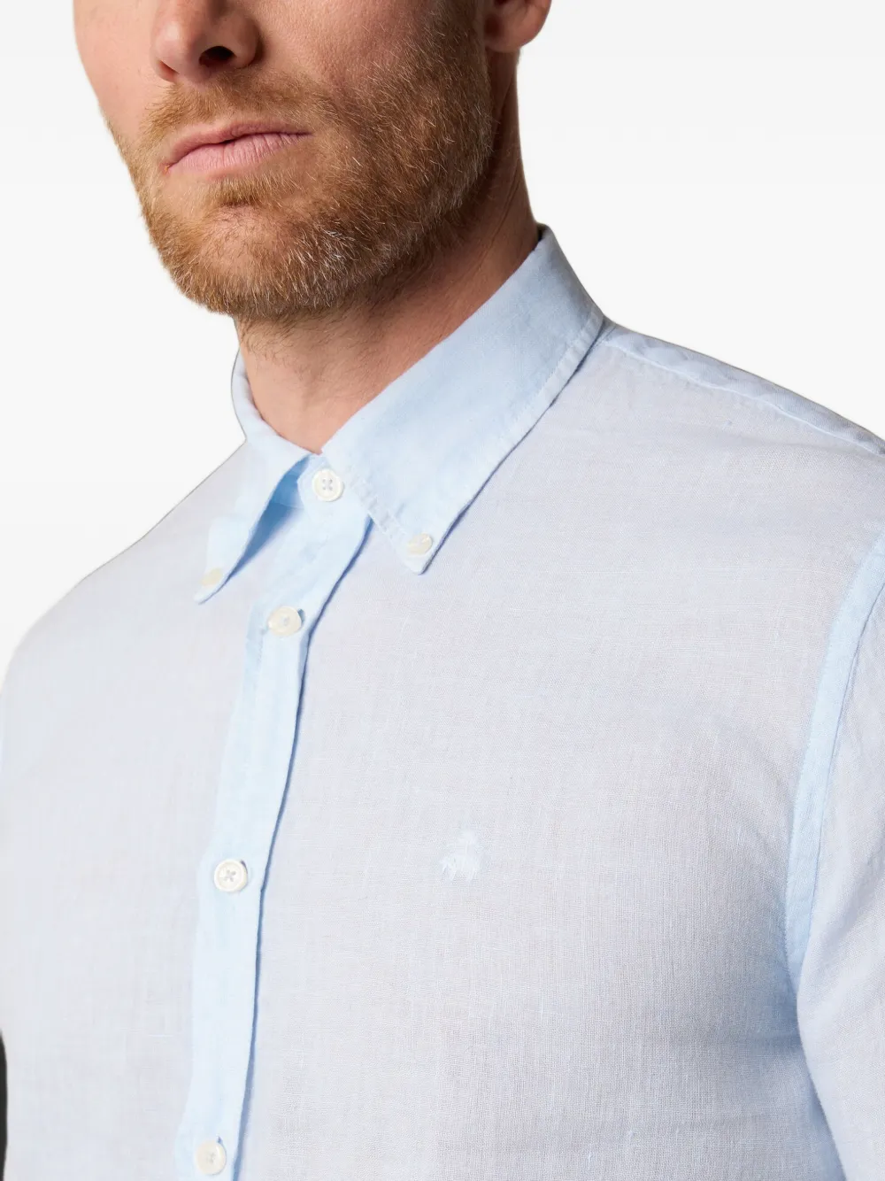 Brooks Brothers Linnen overhemd Blauw
