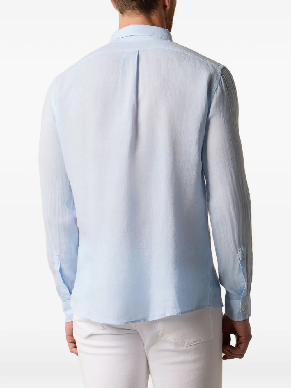 Brooks Brothers Linnen overhemd Blauw