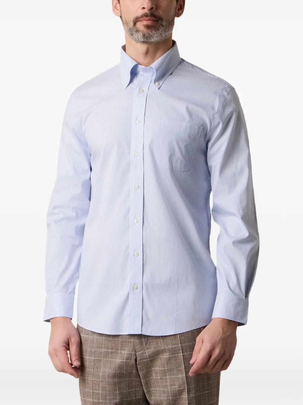 Brooks Brothers button-fastening striped shirt - Blu