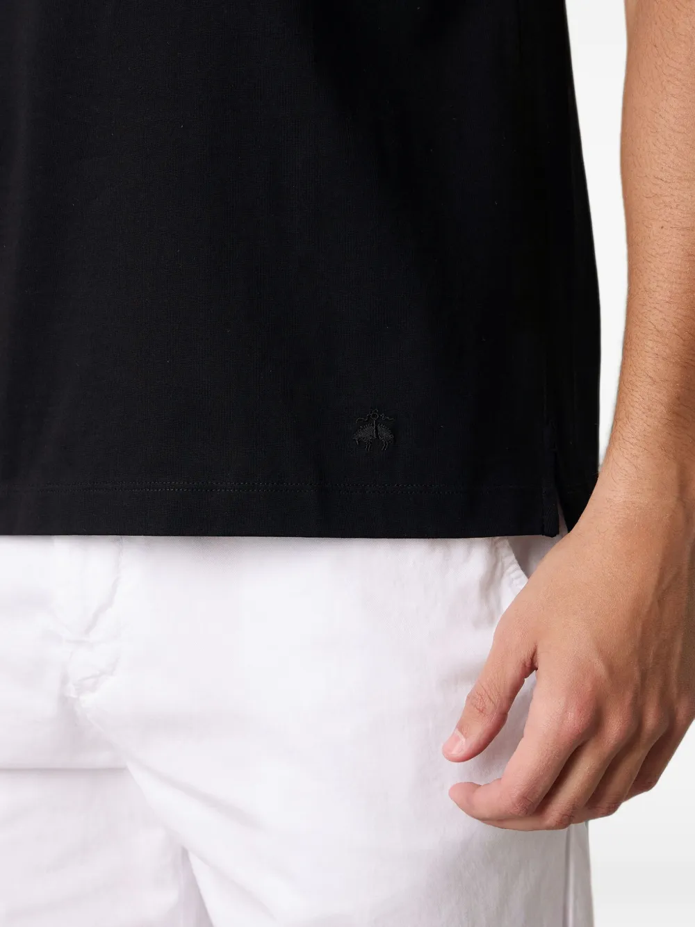 Brooks Brothers T-shirt met zak en korte mouwen Zwart