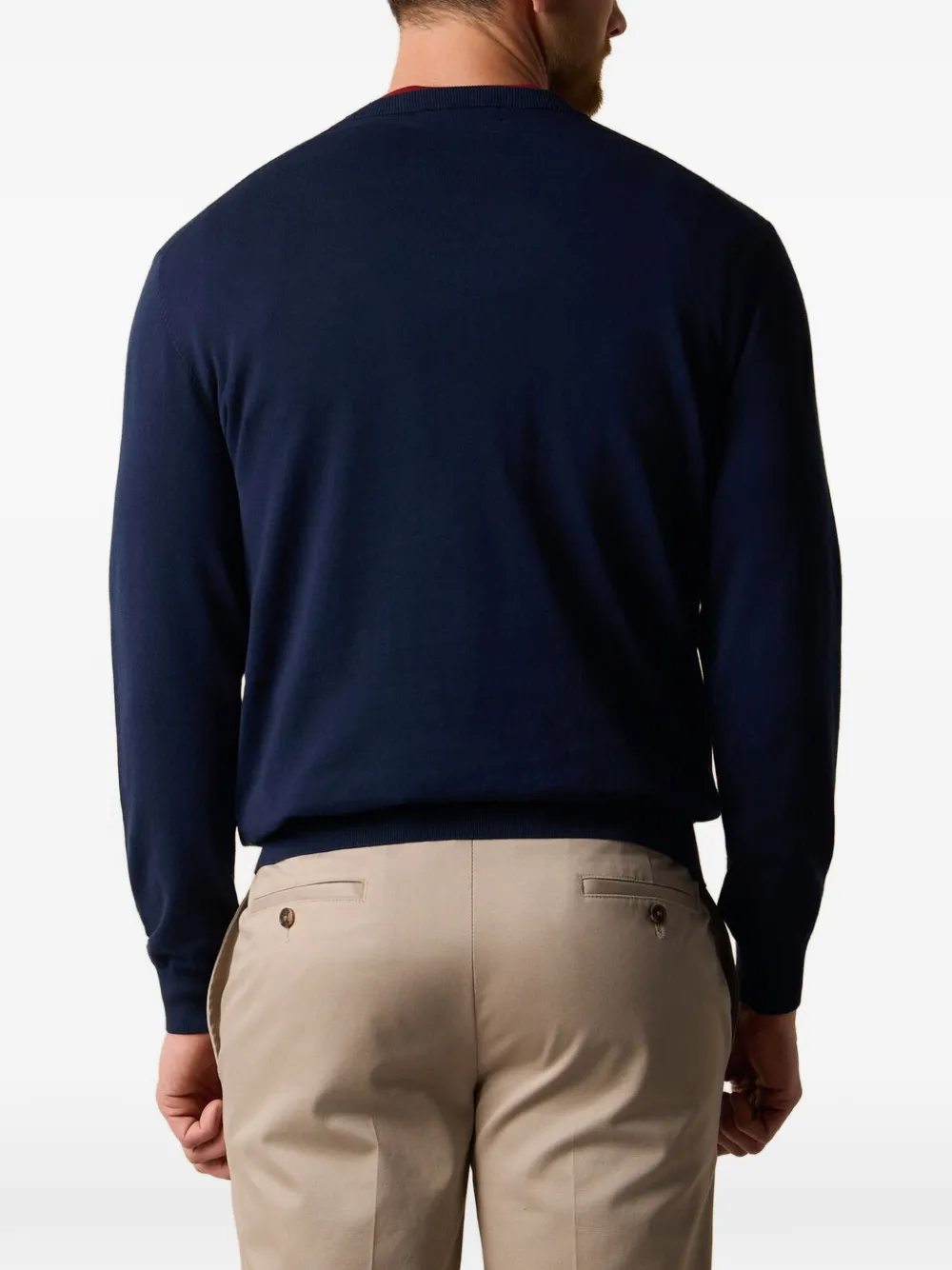 Brooks Brothers Trui met ronde hals Blauw