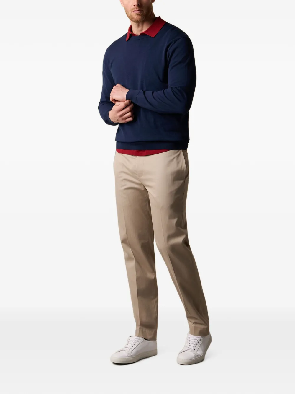 Brooks Brothers Trui met ronde hals Blauw