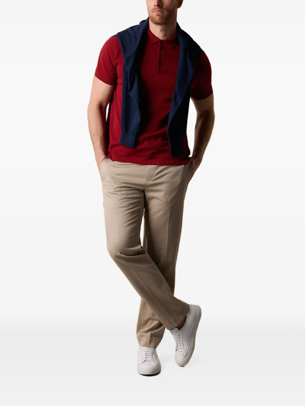 Brooks Brothers Poloshirt met knopen Rood