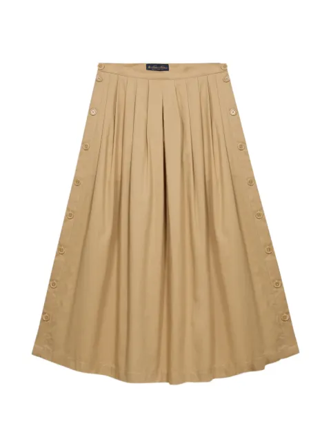 Brooks Brothers pleated buttoned midi skirt