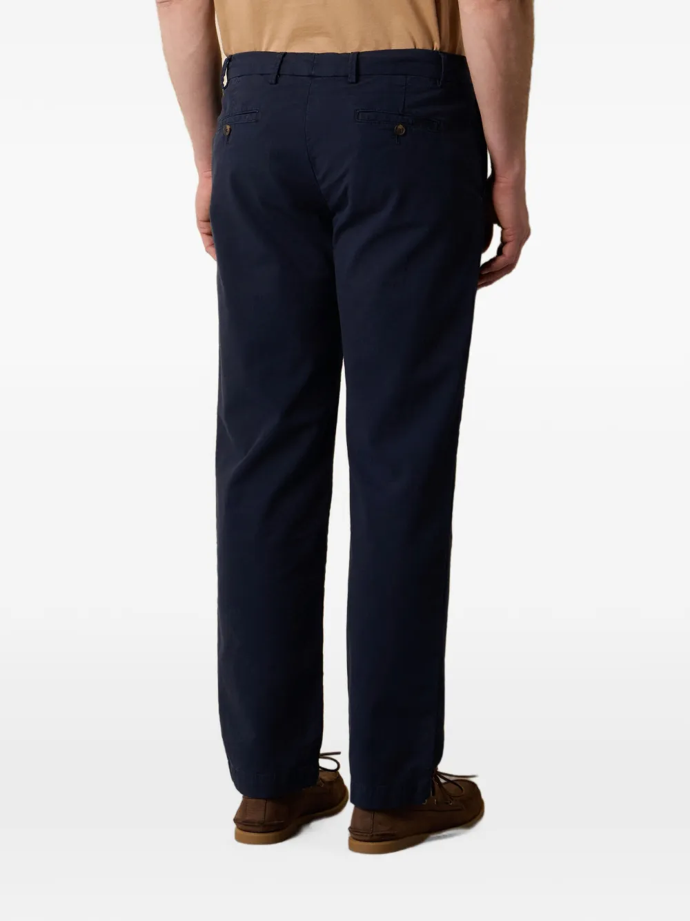 Brooks Brothers Broek met zak en riemlus Blauw