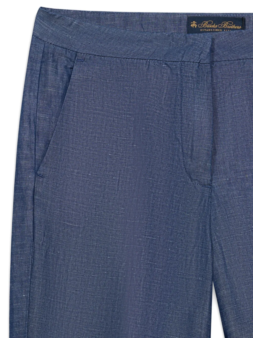 Brooks Brothers Broek met verborgen sluiting en zak Blauw