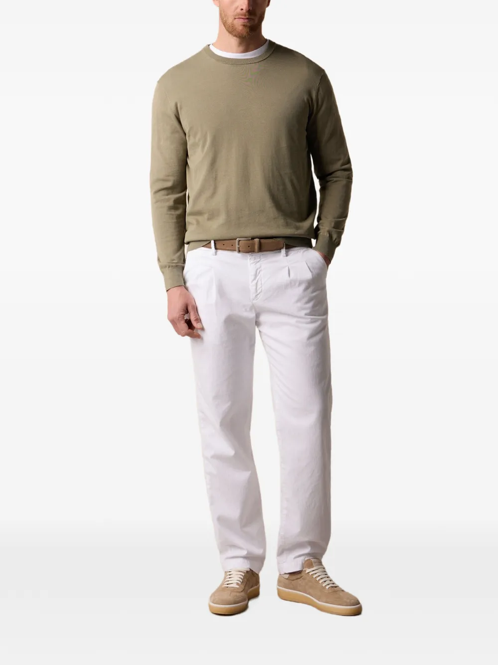 Brooks Brothers Trui met ronde hals Groen