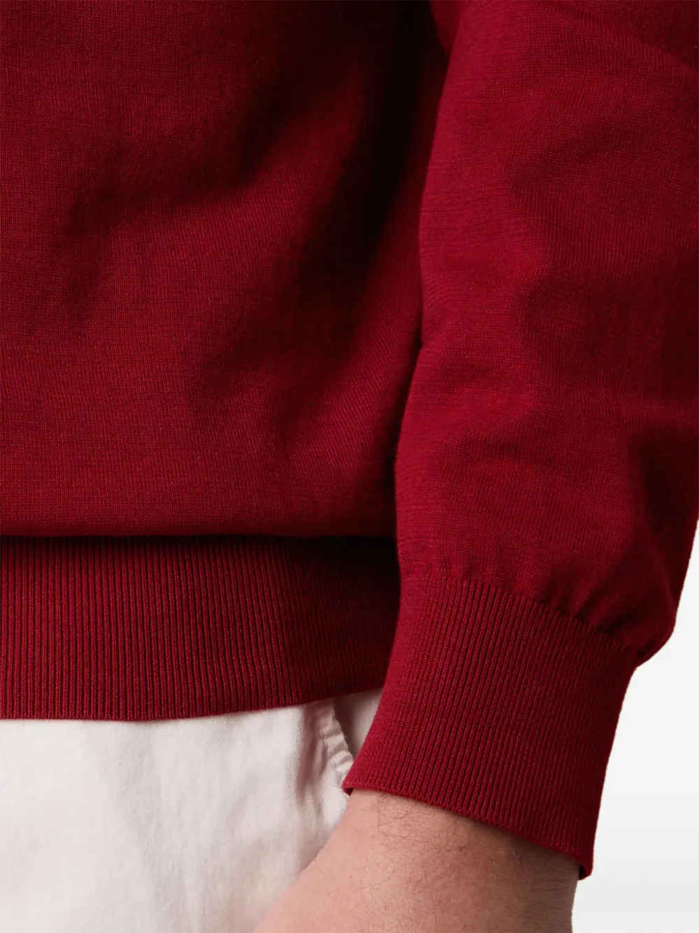 Brooks Brothers Trui met ronde hals en lange mouwen Rood