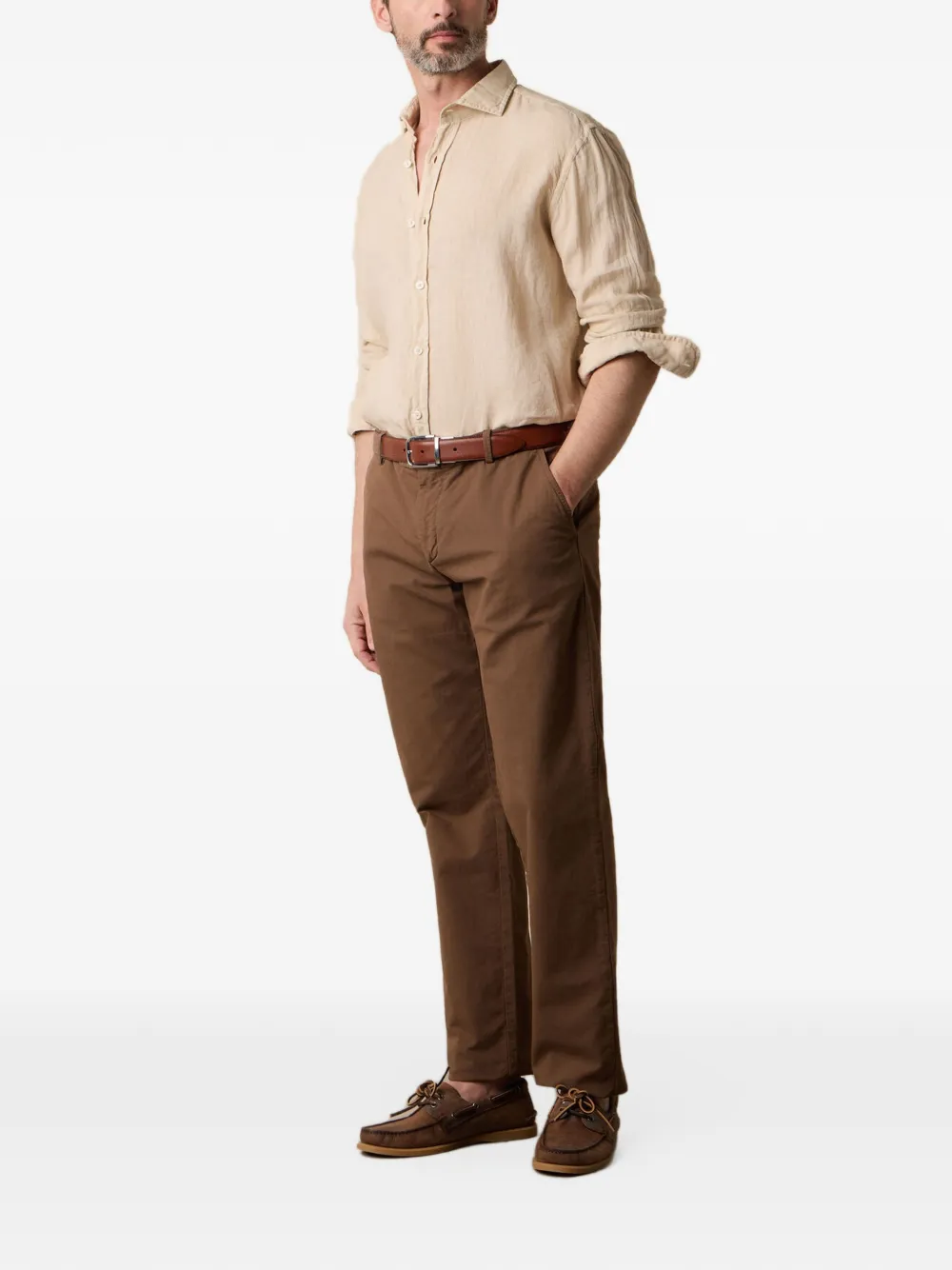 Brooks Brothers Overhemd met knopen Beige