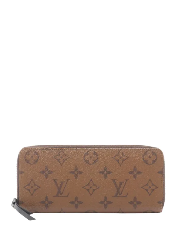 Louis Vuitton Pre-owned 2021-2025 Monogram Reverse Clemence Wallet Long Wallets in Brown