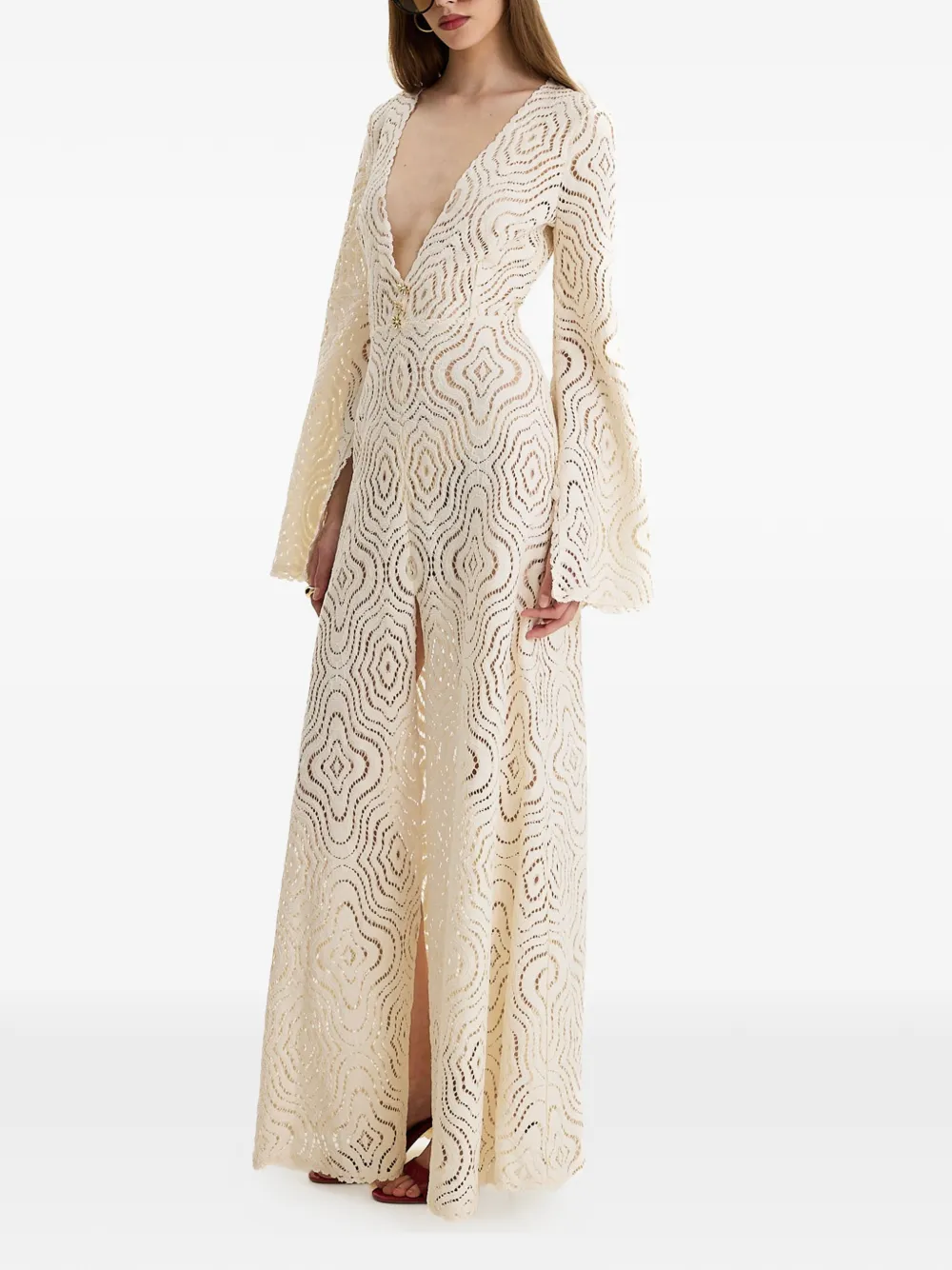  Moos Studio V-neck Maxi Dress - Neutrals 