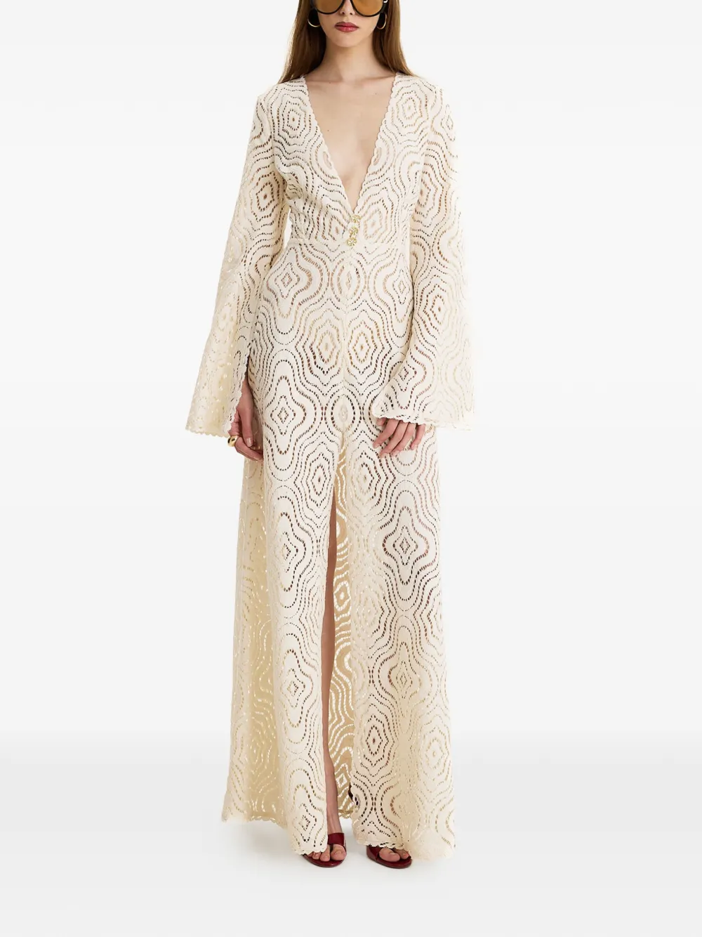  Moos Studio V-neck Maxi Dress - Neutrals 