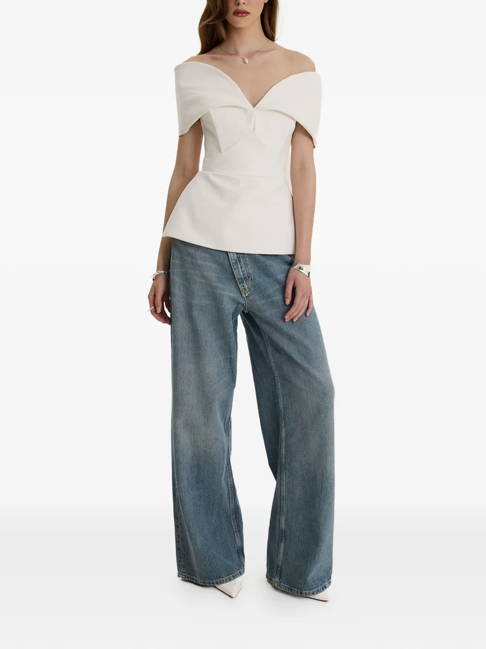 Denim Muse Off-Shoulder Top
