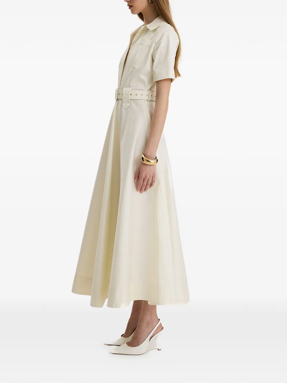  Moos Studio Blanc Society Belted Maxi Dress - Neutrals 