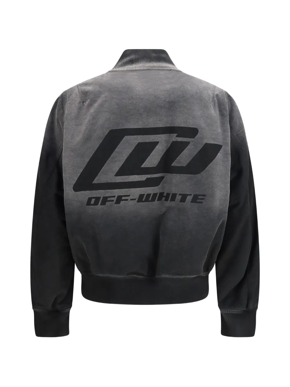 Off-White logo-detail bomber jacket - Nero