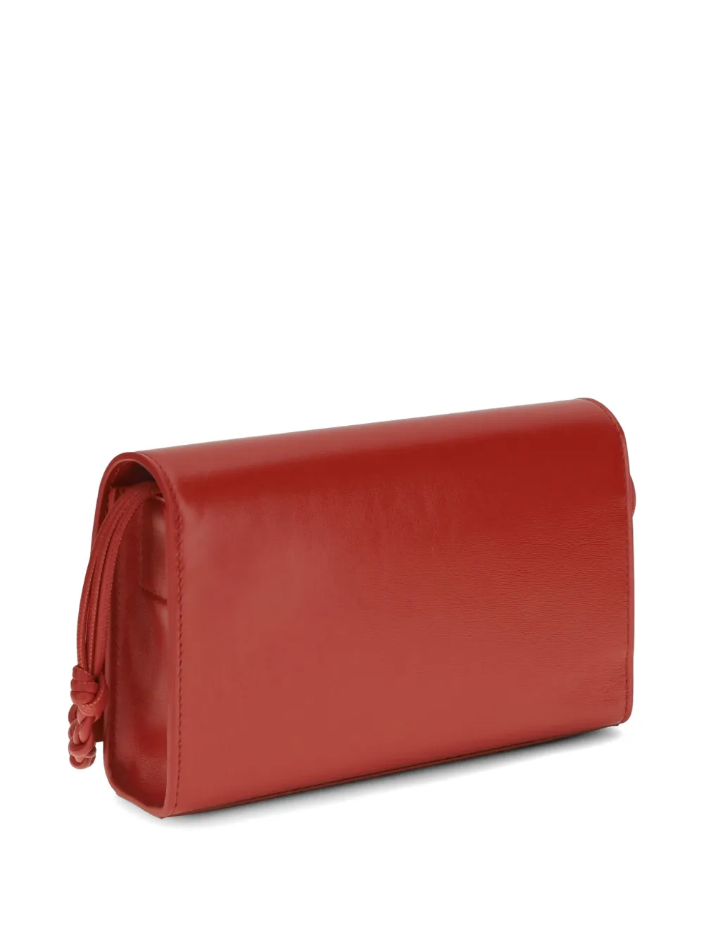  Jil Sander Braided-strap Leather Wallet - Red 