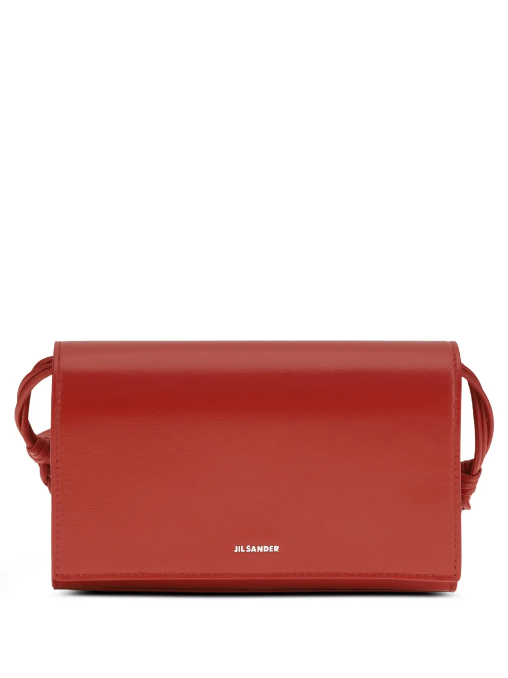 Jil Sander braided-strap leather wallet - Rosso