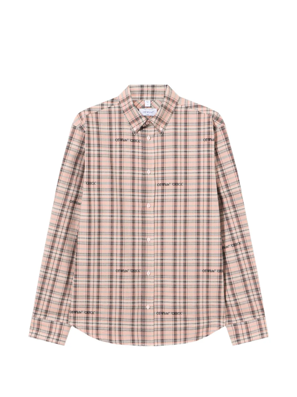 Off-White Geruit flanellen overhemd Beige