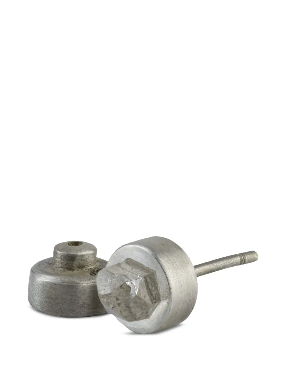 Parts of Four herkimer spike stud earring - Argento