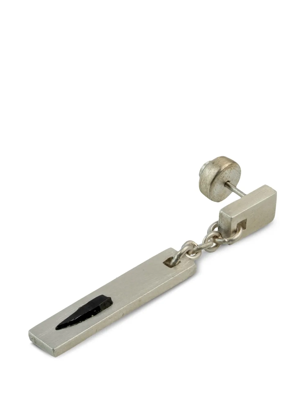 Parts of Four plate dangle earring - Argento