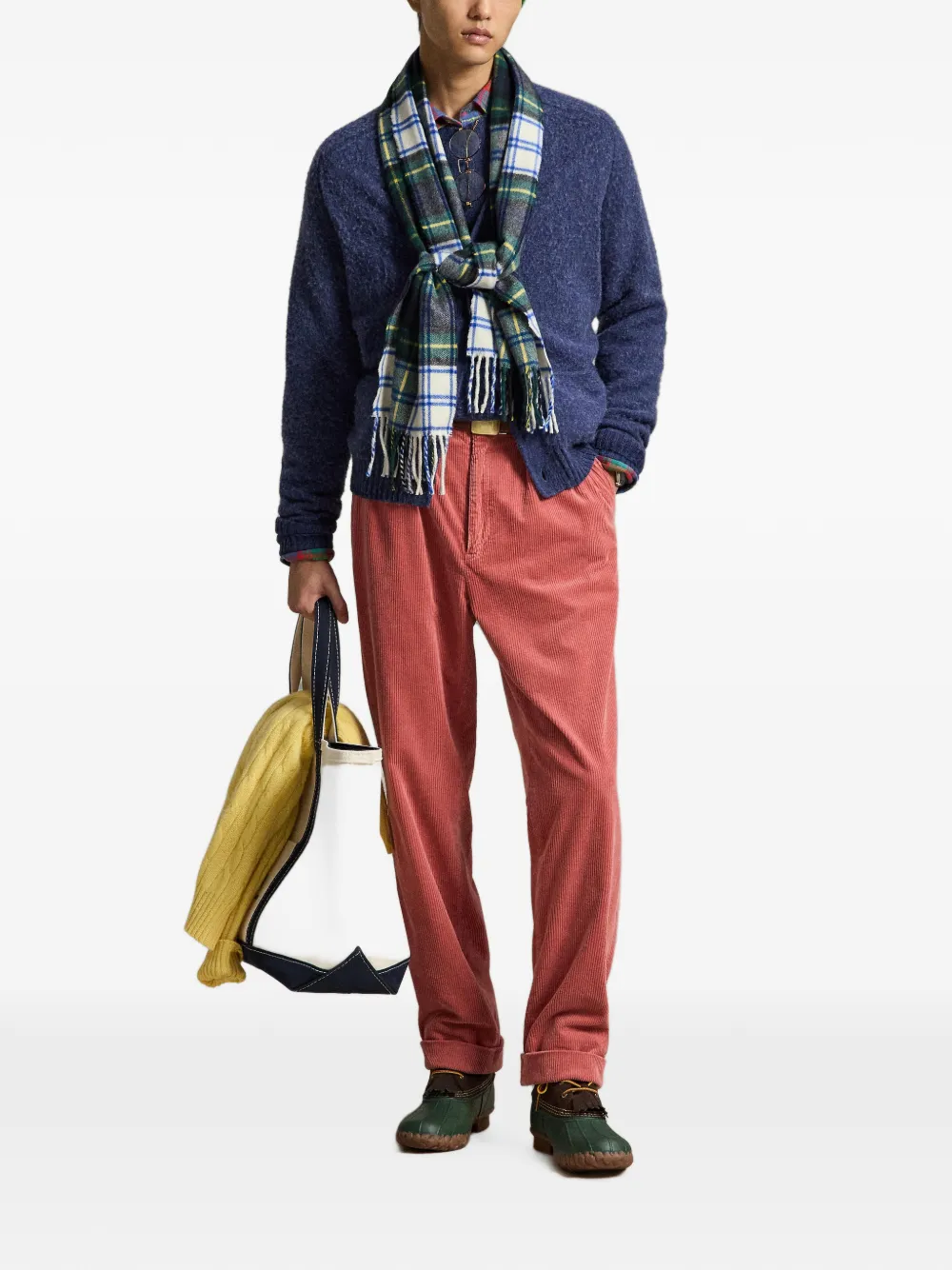 Polo Ralph Lauren Trui van wol-kasjmier met suède-patch Blauw