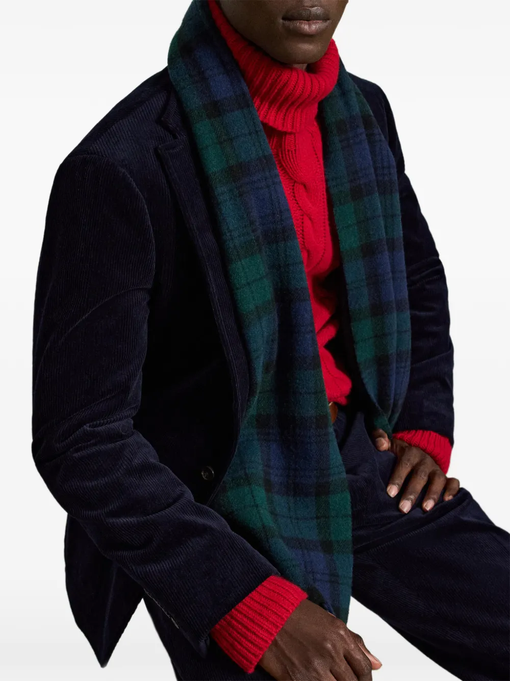 Polo Ralph Lauren Ribfluwelen blazer met enkele rij knopen Blauw