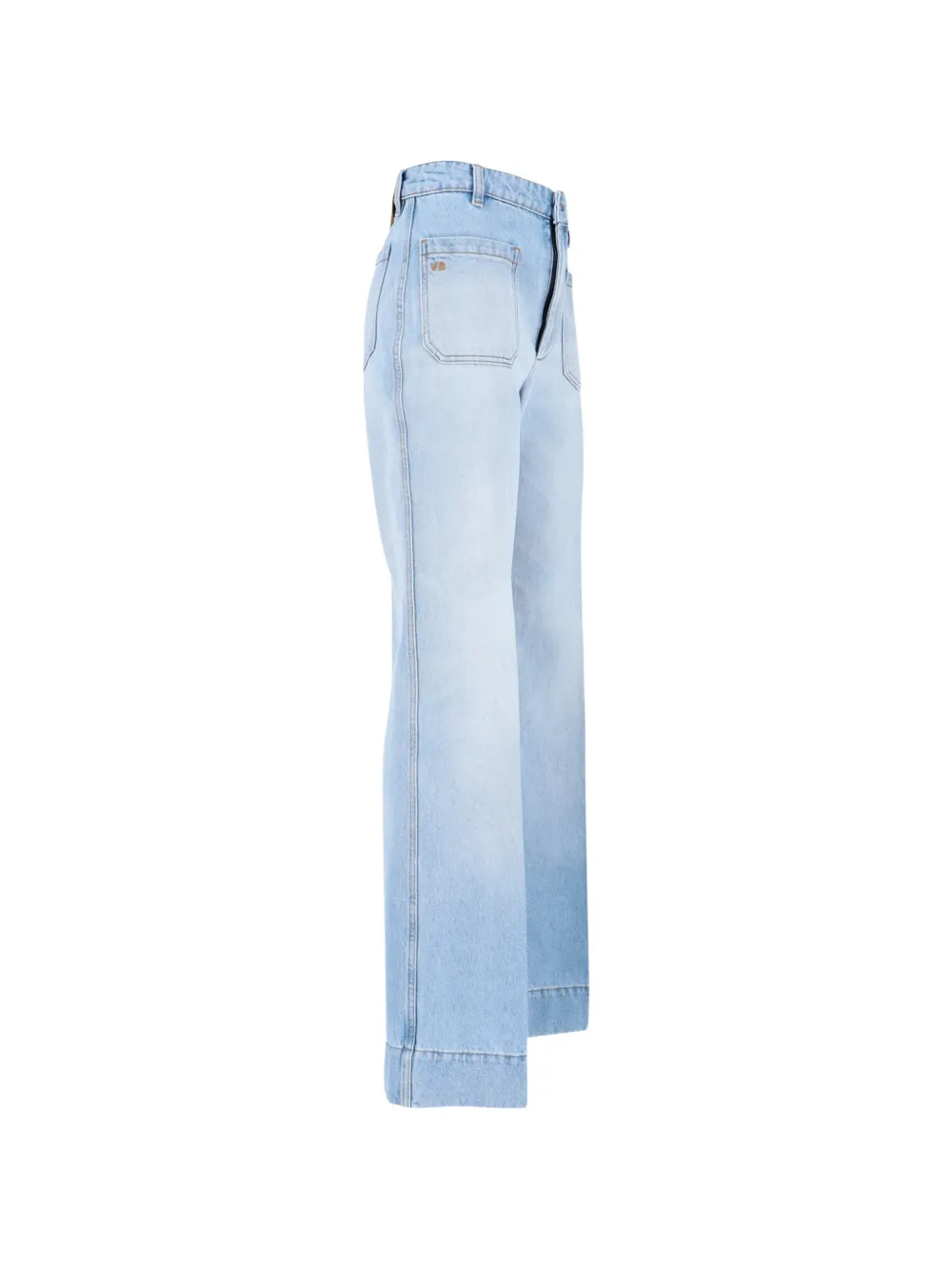  Victoria Beckham Vaqueros Con Bolsillos De Parches - Azul 
