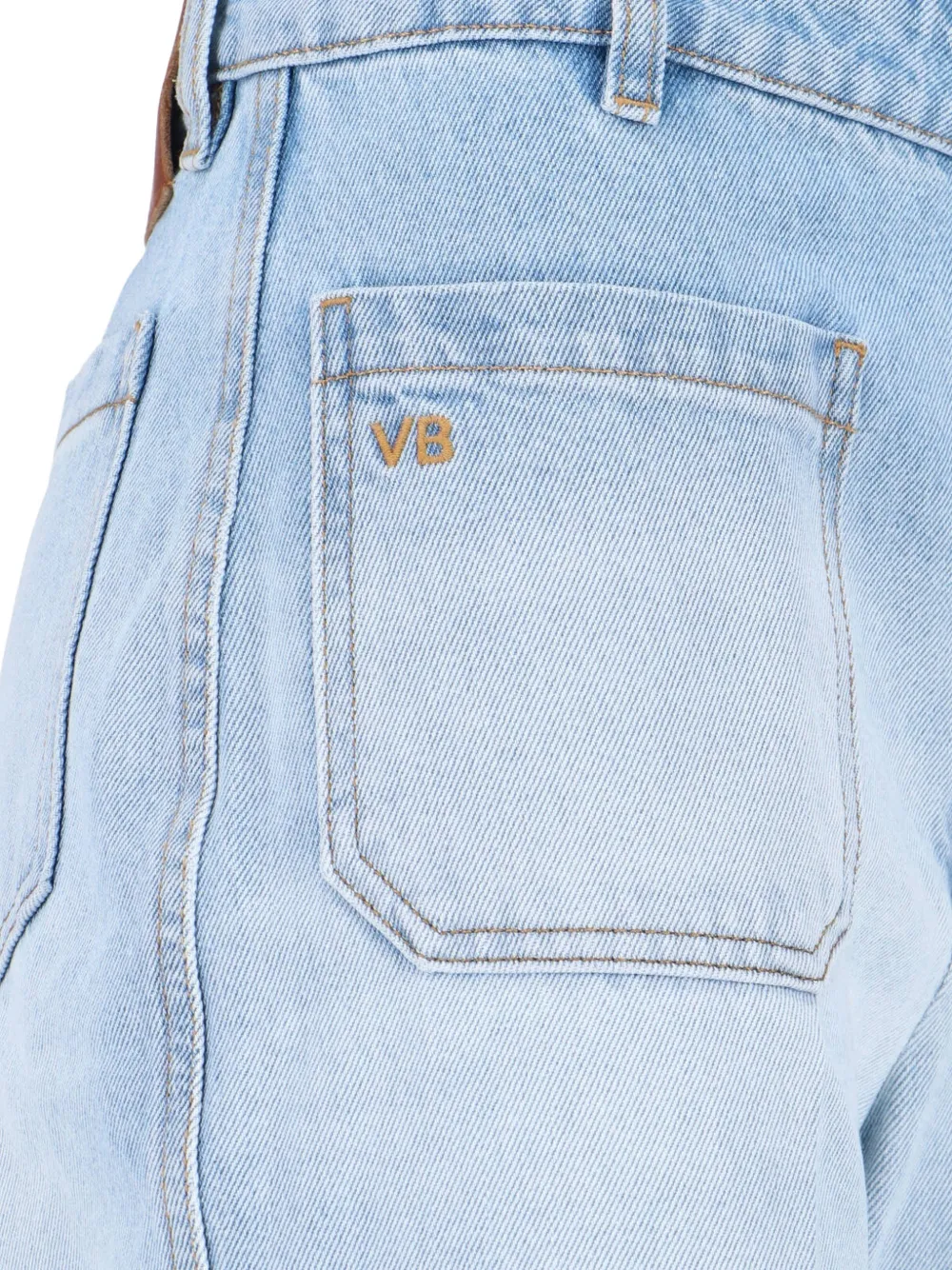 Victoria Beckham Jeans met opgestikte zak Blauw