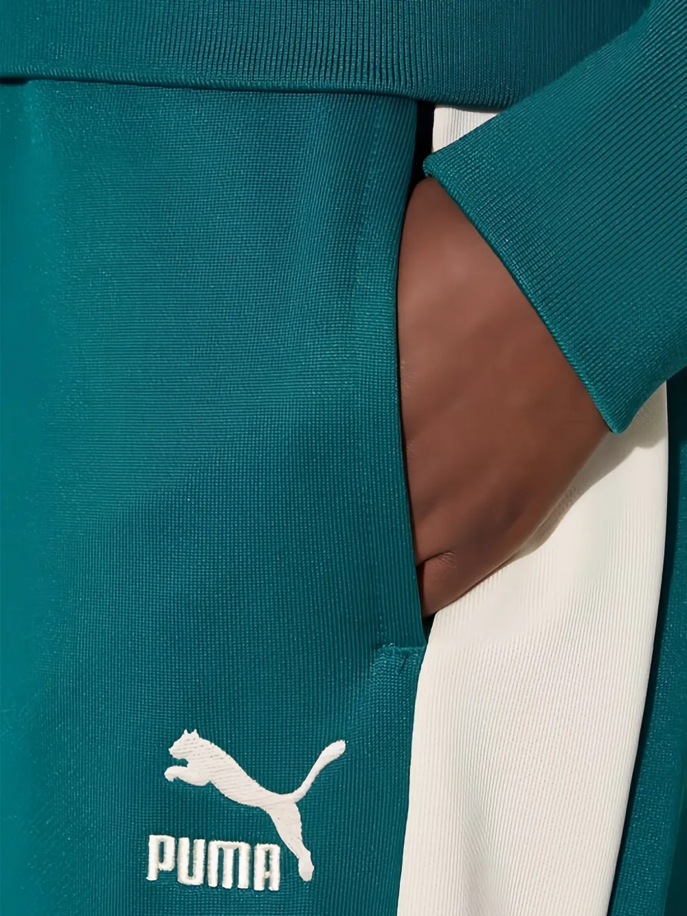 PUMA Trainingsbroek met geborduurd logo Groen