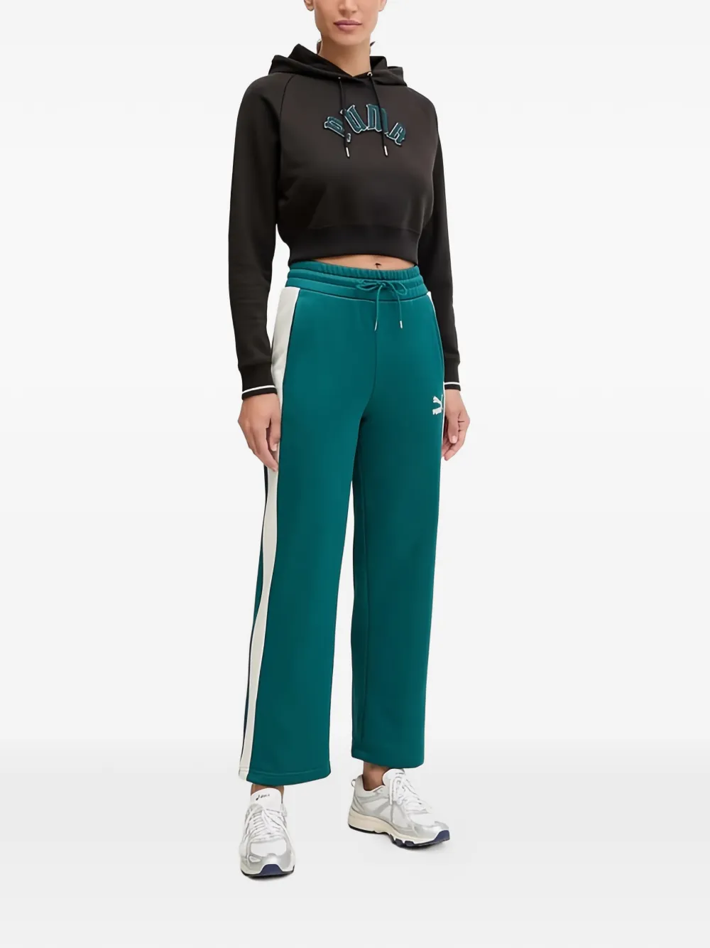 PUMA Trainingsbroek met geborduurd logo Groen