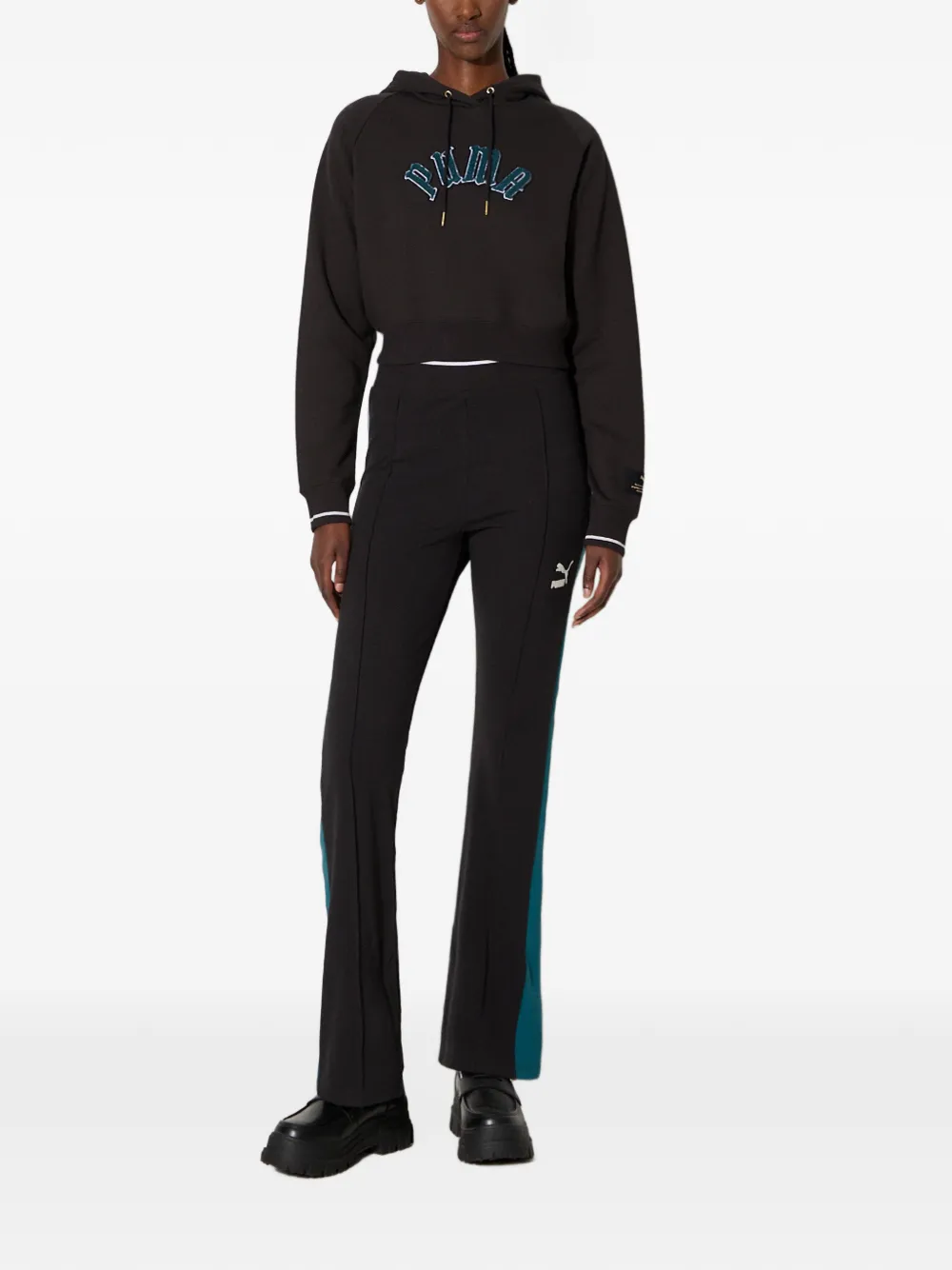PUMA Hoodie met logo-applicatie Zwart