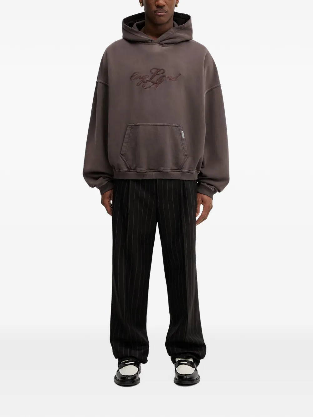 Represent Sweater met borduurwerk en capuchon Bruin