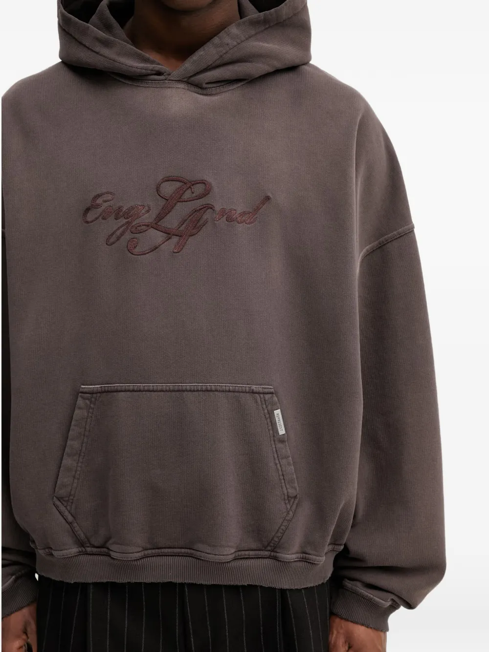 Represent Sweater met borduurwerk en capuchon Bruin