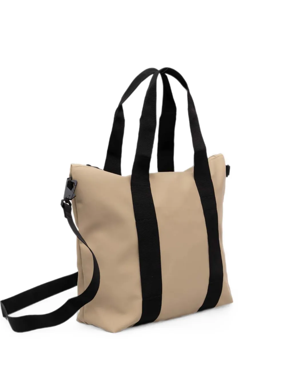 Rains mini logo-puller tote bag - Toni neutri