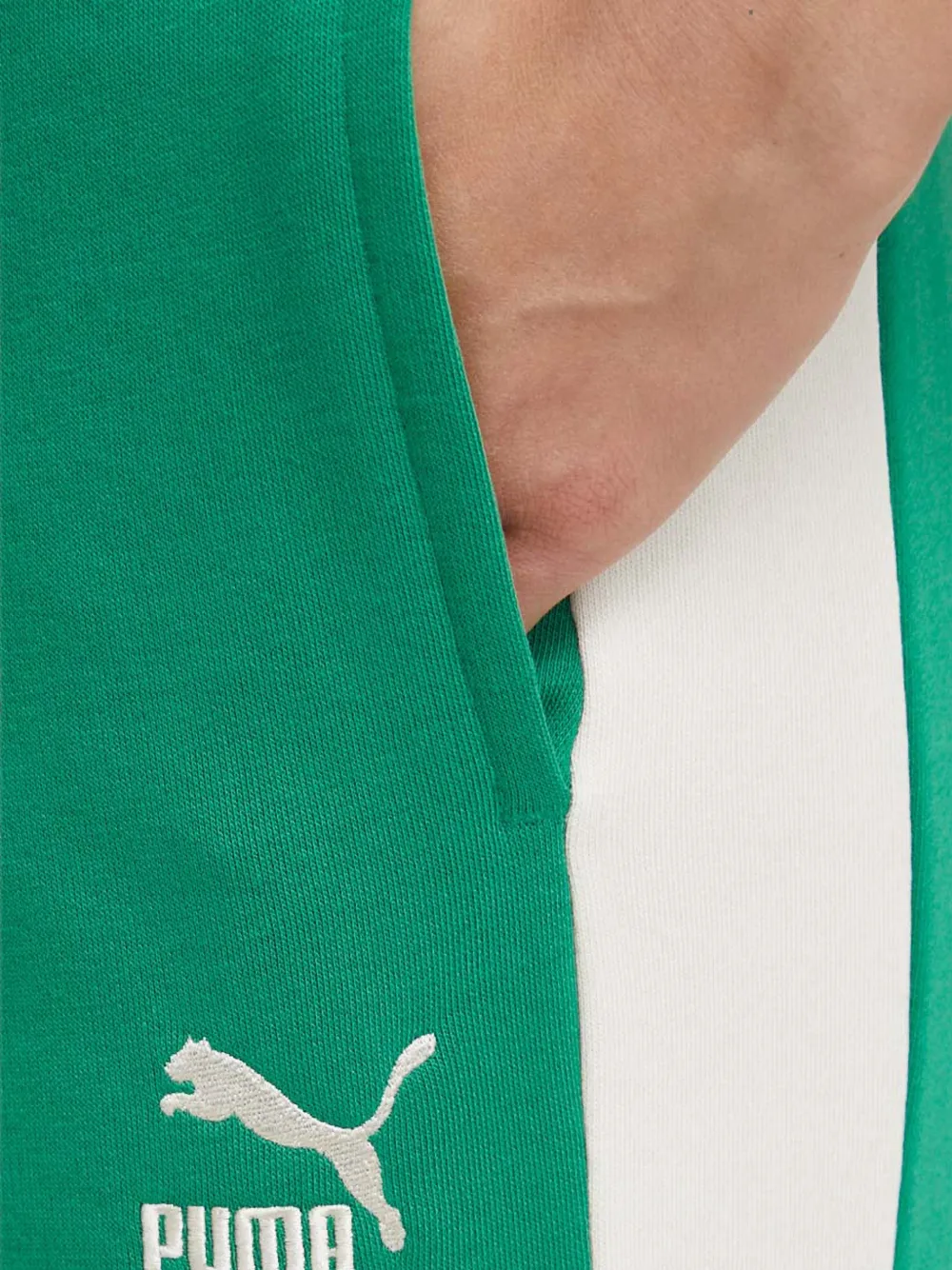 PUMA Broek met zijstreep Groen