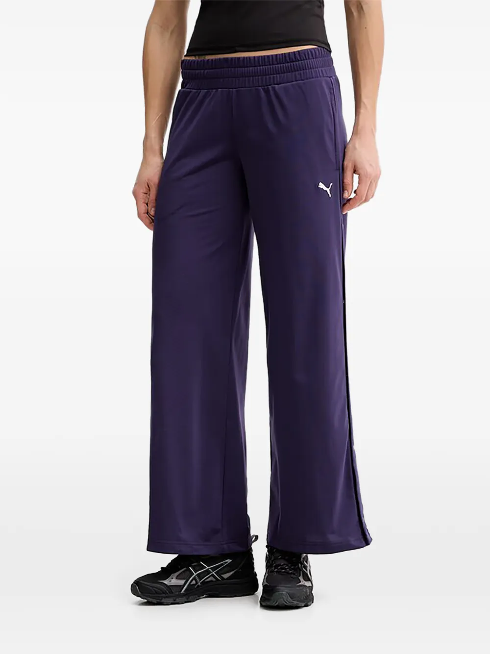 PUMA Wardrobe Essentials logo-detail track pants - Viola