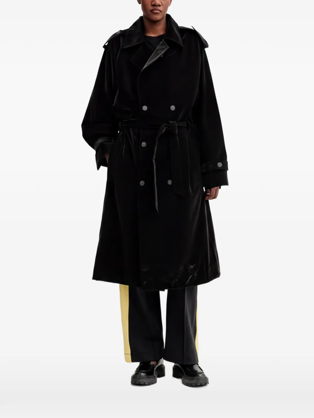 Rains Cappotto con cintura - Nero